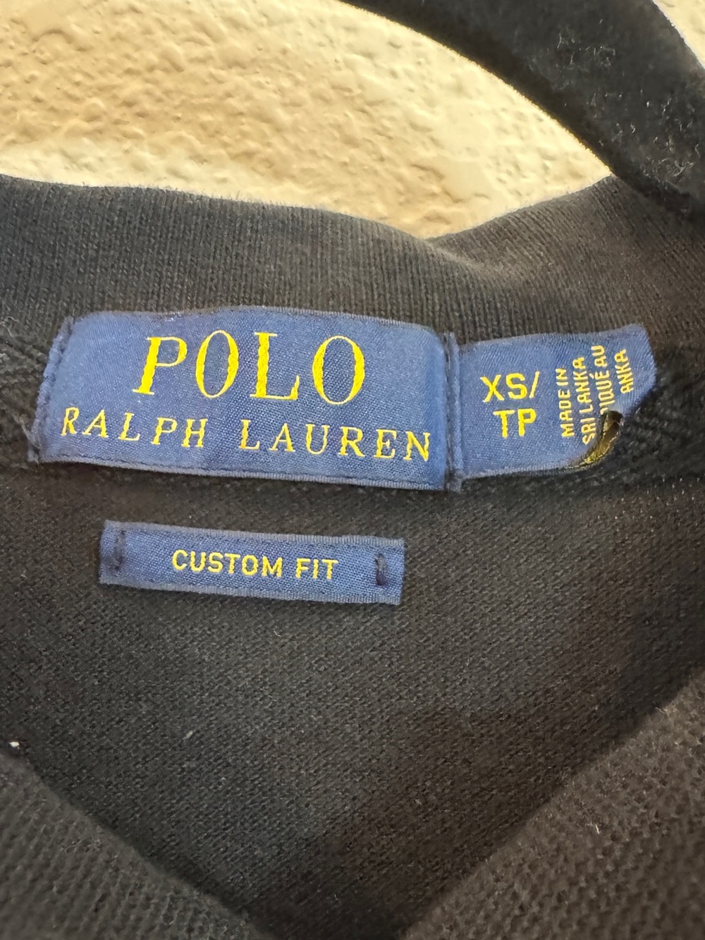 XS Polo by Ralph Lauren Black 'New York' Embroidered Polo Shirt - Picture 2 of 6